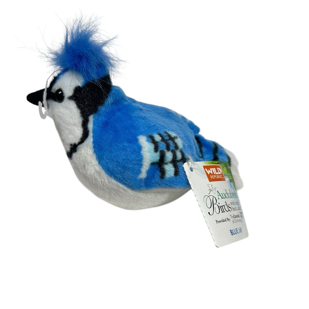 Wild Republic Audubon Bird Blue Jay Plush Stuffed Animal 6" NO SOUND